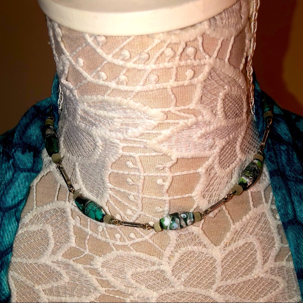 Vintage art glass choker necklace